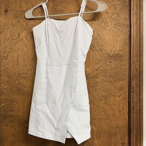 Elegant Altar’d Stare Blue and White Checkered Skort Dress